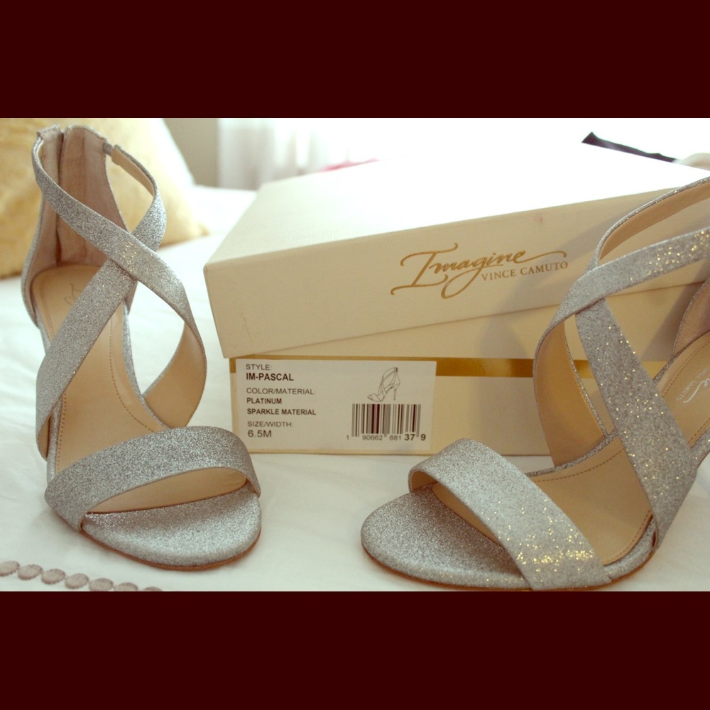 Vince Camuto Women’s Pascal Heels, Platinum